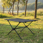 Picnic Table Foldable Aluminum Frame Weather Resistant