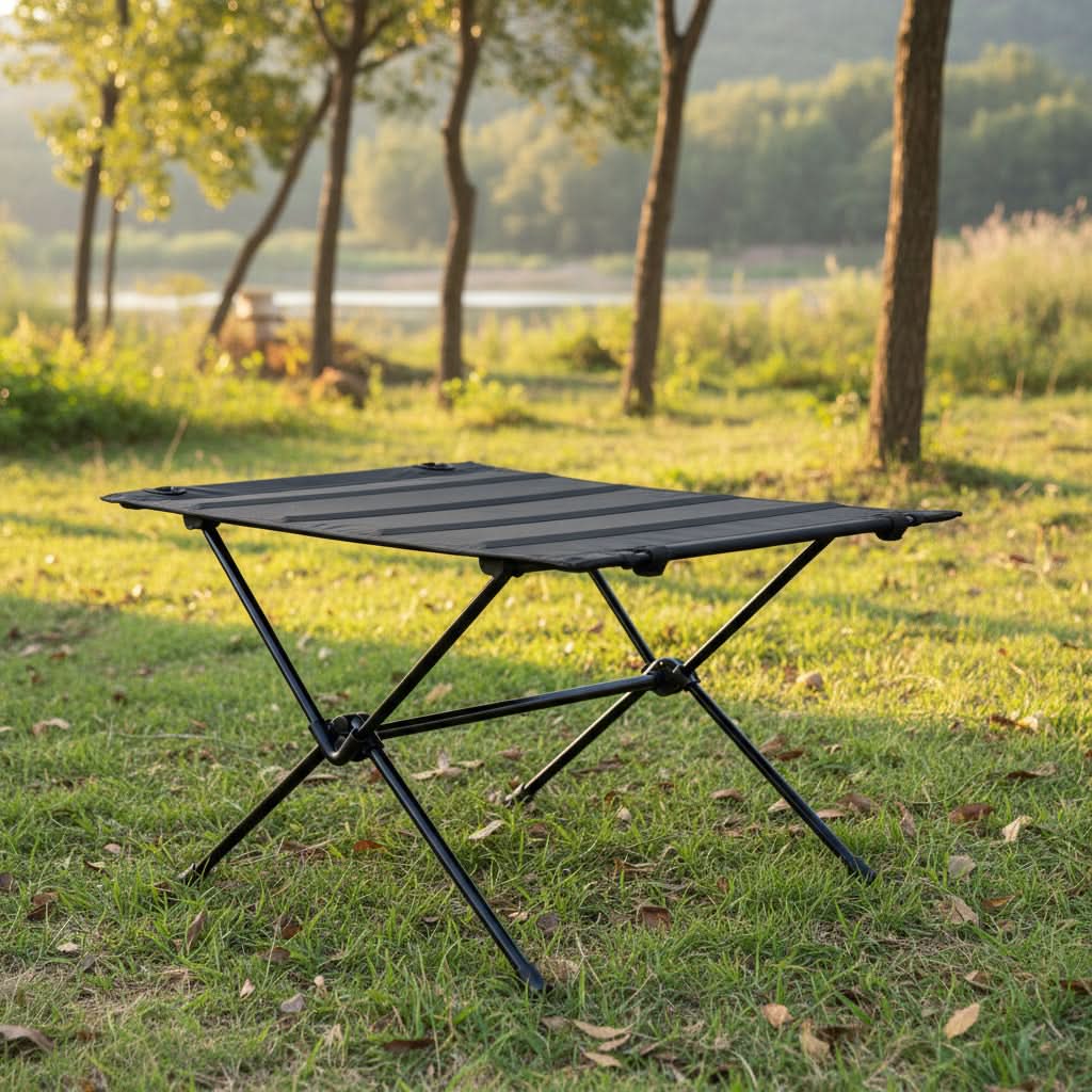 Picnic Table Foldable Aluminum Frame Weather Resistant