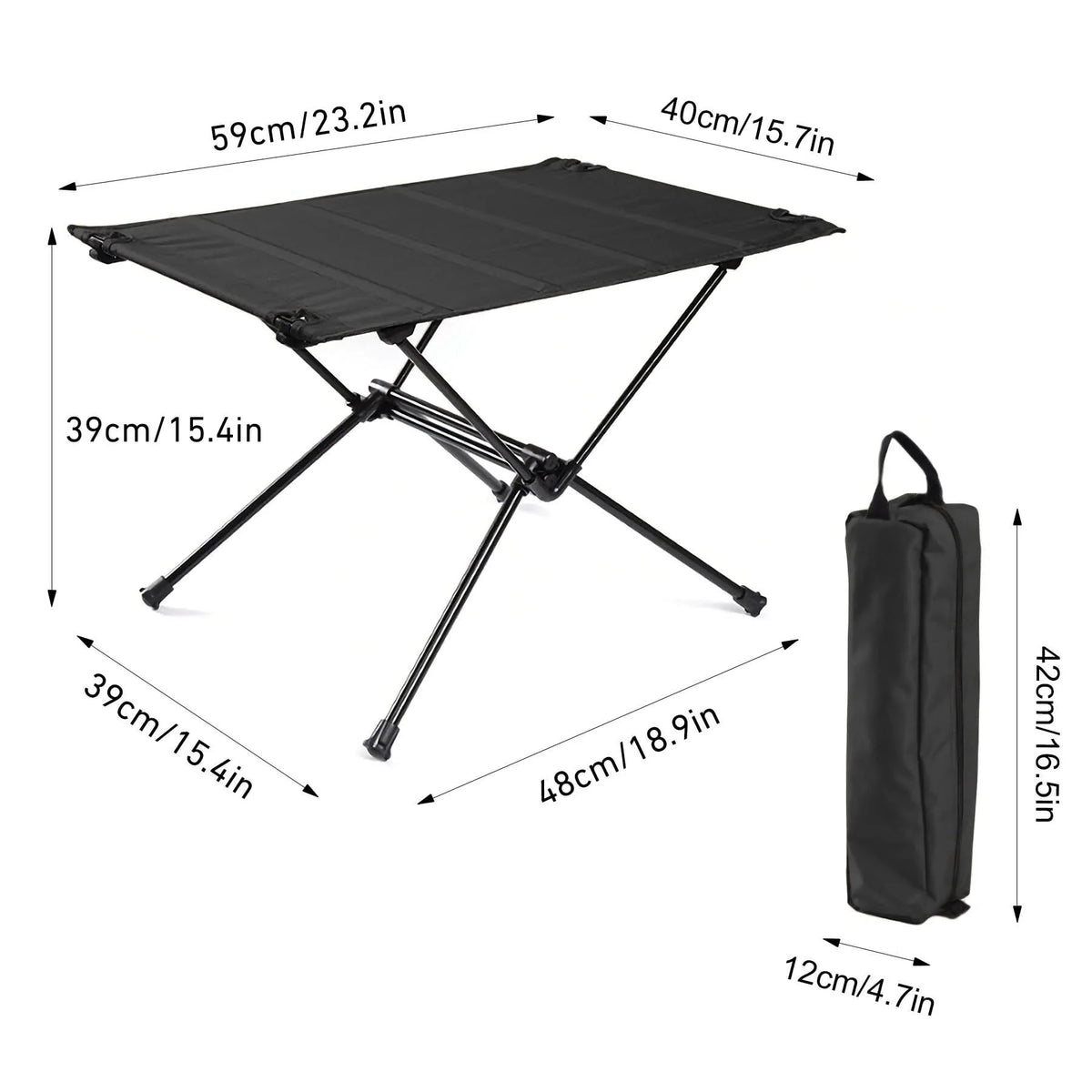 Picnic Table Foldable Aluminum Frame Weather Resistant