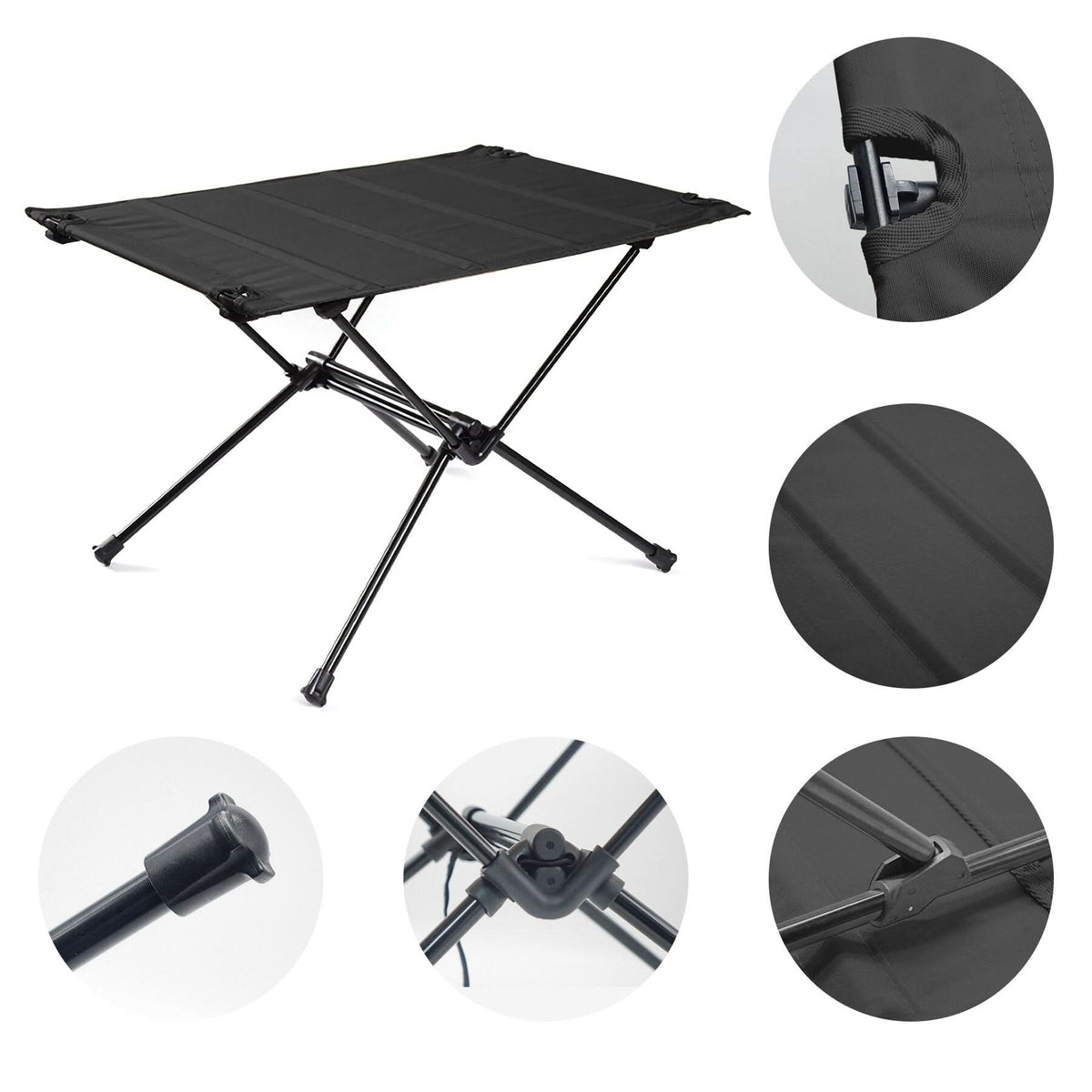 Picnic Table Foldable Aluminum Frame Weather Resistant
