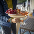 Picnic Table Foldable Anti-Wobble Spike Wine & Glass Holder