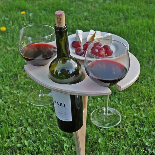 Picnic Table Foldable Bottle & Glass Holders