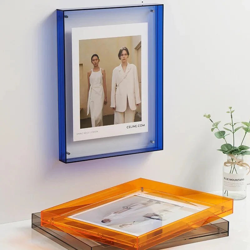Picture Frame Colored Transparent Acrylic Wall & Table