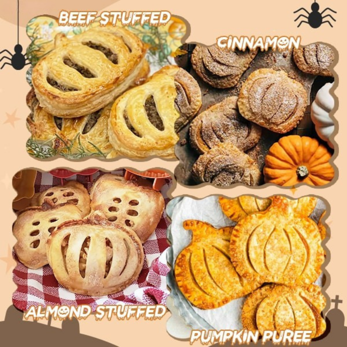Pie Maker 3-Piece Pumpkin Apple & Acorn BPA-Free Non-Slip
