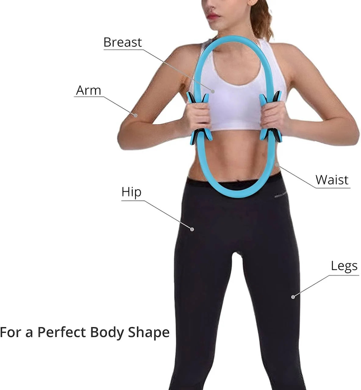 Pilates Ring Fiberglass Core Padded Foam Handles