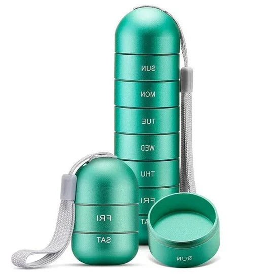 Pill Organizer 7-Day Aluminum Moisture-Resistant Seal