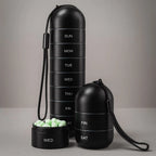 Pill Organizer Aluminum 7 Compartments Silicone Seal