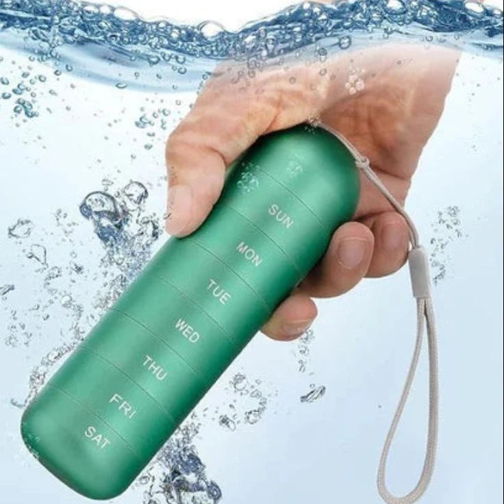 Pill Organizer Aluminum 7 Compartments Silicone Seal