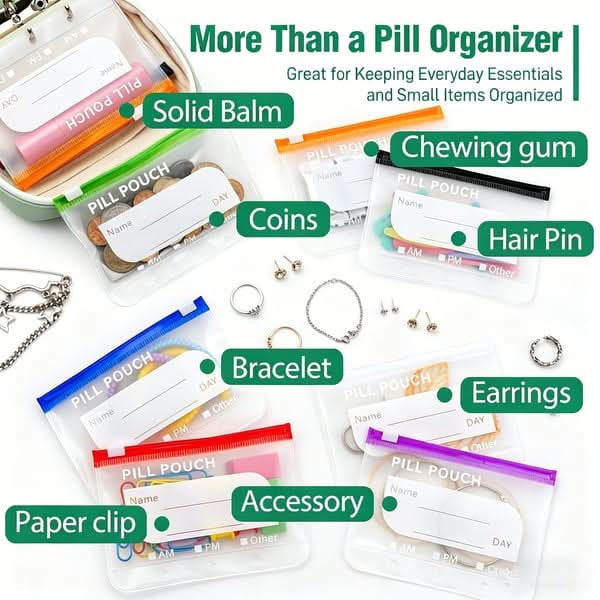 Pill Organizer Travel Size 7 Or 14 Pockets