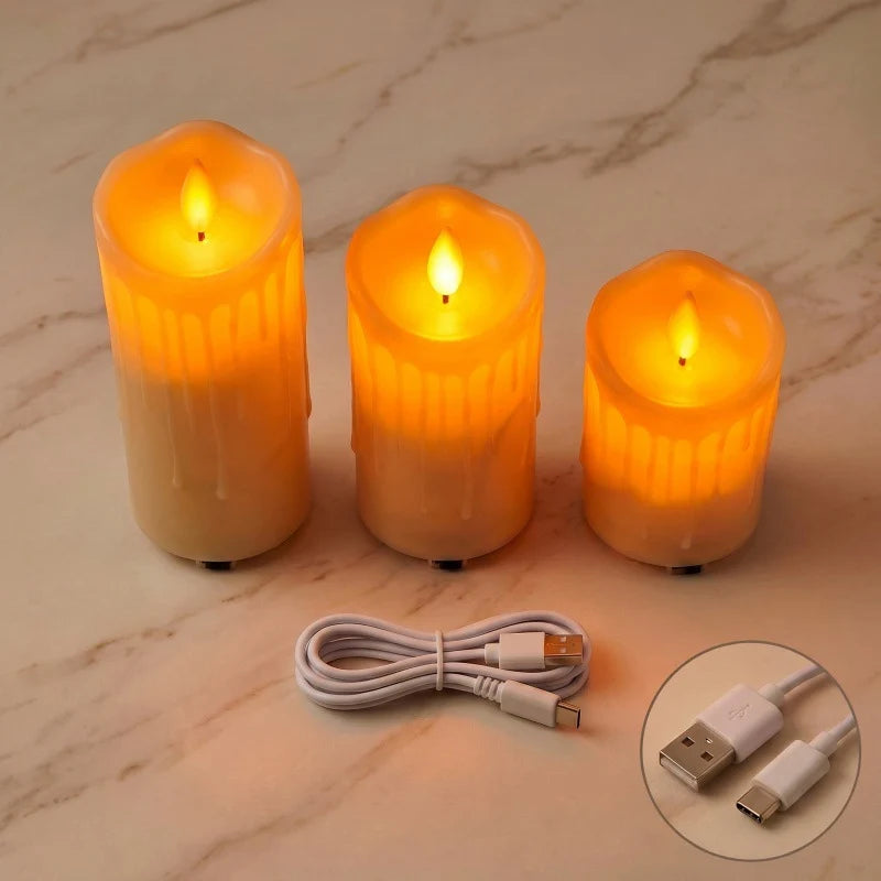 Pillar Candle Flameless LED Warm Flicker