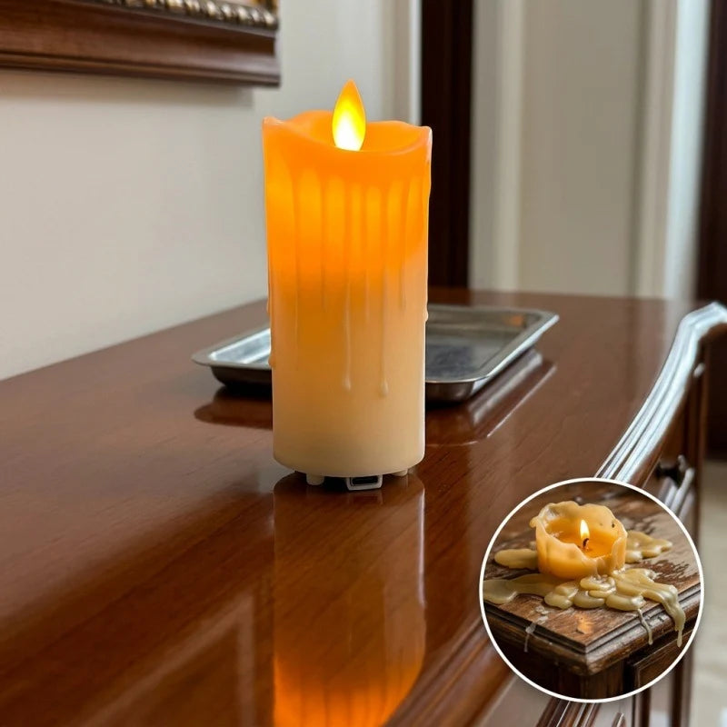 Pillar Candle Flameless LED Warm Flicker