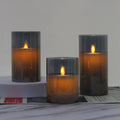 Pillar Candle Set Realistic Flickering Flame Battery-Operated