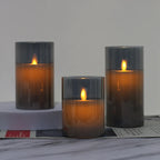 Pillar Candle Set Realistic Flickering Flame Battery-Operated