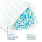 Pillow Adjustable Shredded Memory Foam Cooling Cover