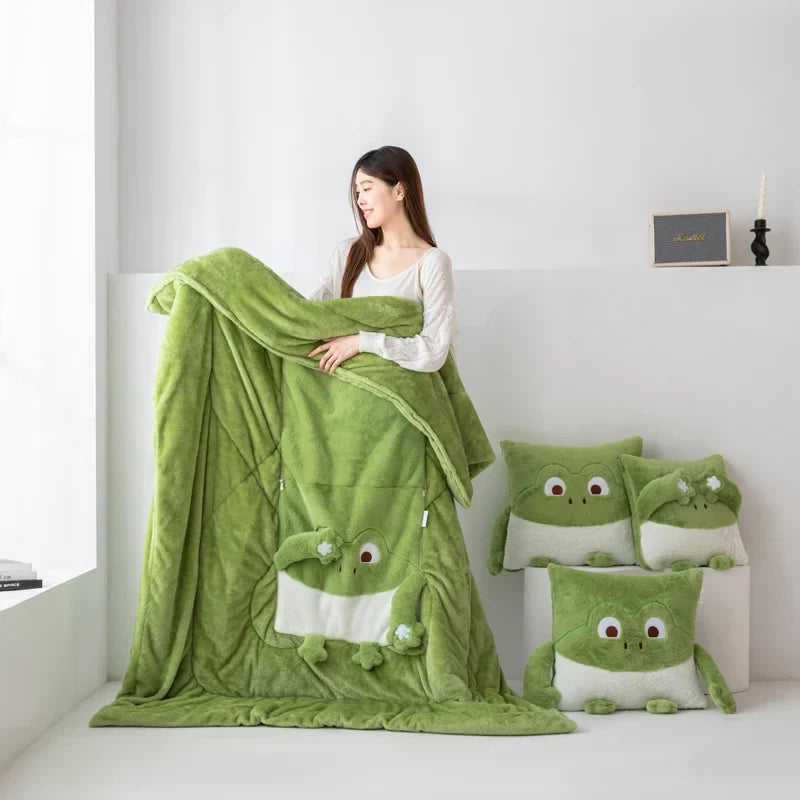 Pillow Blanket Convertible Quilted Mini Monster