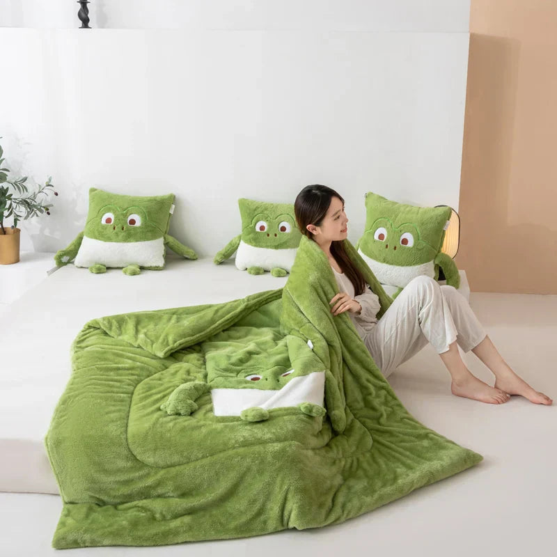 Pillow Blanket Convertible Quilted Mini Monster