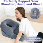 Pillow Contoured Memory Foam Breathing Hole Washable Velvet Cover