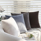 Pillow Cover 18x18 Fine Ribbed Cord Concealed Zipper
