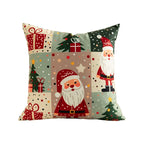 Pillow Cover Christmas Patchwork Machine Washable 18x18