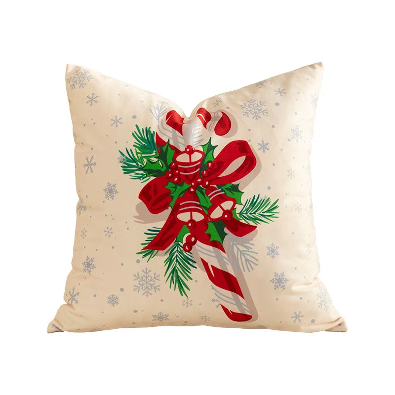 Pillow Cover Christmas Patchwork Machine Washable 18x18