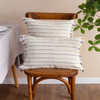 Pillow Cover Cotton Blend Striped Tufted & Fringed