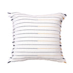 Pillow Cover Cotton Blend Striped Tufted & Fringed