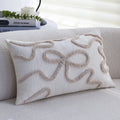 Pillow Cover Cotton-Linen Curved Tufted Hidden Zipper