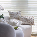 Pillow Cover Cotton-Linen Hand-Tufted Wave Relief