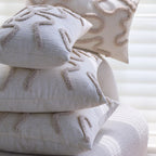 Pillow Cover Cotton-Linen Hand-Tufted Wave Relief