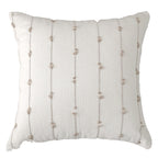 Pillow Cover Cotton-Look Vertical Tufted & Knotted Trim