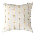 Pillow Cover Cotton-Look Vertical Tufted & Knotted Trim