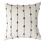 Pillow Cover Cotton-Look Vertical Tufted & Knotted Trim