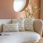 Pillow Cover Cotton Twill Dotted Tuft Hidden Zipper