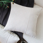 Pillow Cover Directional Woven Stripe Cotton Blend