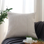 Pillow Cover Directional Woven Stripe Cotton Blend