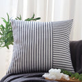Pillow Cover Directional Woven Stripe Cotton Blend