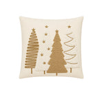 Pillow Cover Embroidered Chenille Cotton-Blend Hidden Zipper