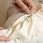 Pillow Cover Embroidered Cotton-Blend Ruffle Edge