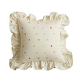 Pillow Cover Embroidered Cotton-Blend Ruffle Edge
