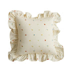 Pillow Cover Embroidered Cotton-Blend Ruffle Edge