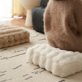 Pillow Cover Faux Fur Ribbed Zipper 43x43 cm