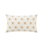 Pillow Cover Hand-Embroidered Daisy 100% Cotton Invisible Zipper