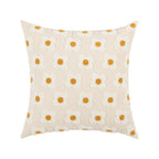 Pillow Cover Hand-Embroidered Daisy 100% Cotton Invisible Zipper