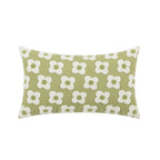 Pillow Cover Hand-Embroidered Daisy 100% Cotton Invisible Zipper