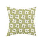 Pillow Cover Hand-Embroidered Daisy 100% Cotton Invisible Zipper