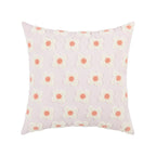 Pillow Cover Hand-Embroidered Daisy 100% Cotton Invisible Zipper