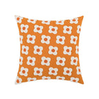 Pillow Cover Hand-Embroidered Daisy 100% Cotton Invisible Zipper