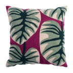 Pillow Cover Hand-Tufted Floral Appliques Cotton Blend