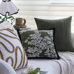 Pillow Cover Hand-Tufted Loops Cotton-Linen 18x18