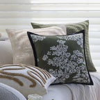 Pillow Cover Hand-Tufted Loops Cotton-Linen 18x18